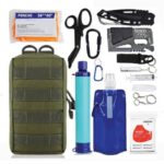 Emergency Survival Kit with Bag - Essential Gear for Outdoor Adventures - 10 Piece Set